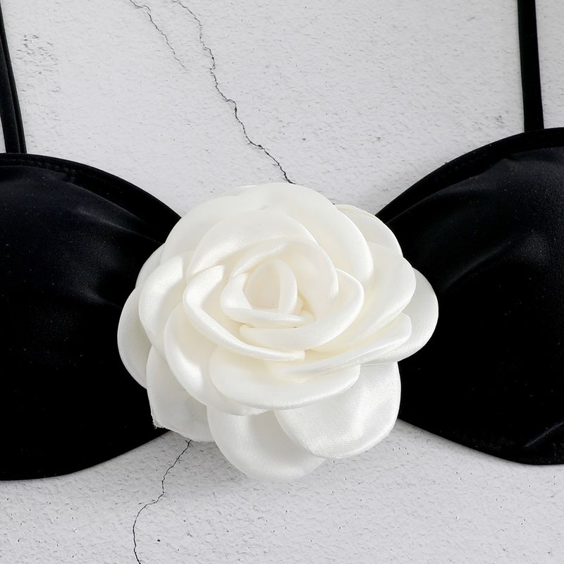 Dámské oblečení Nové sexy tubové top 3D květinové slipy bikiny bikiny plavky_voghion.com