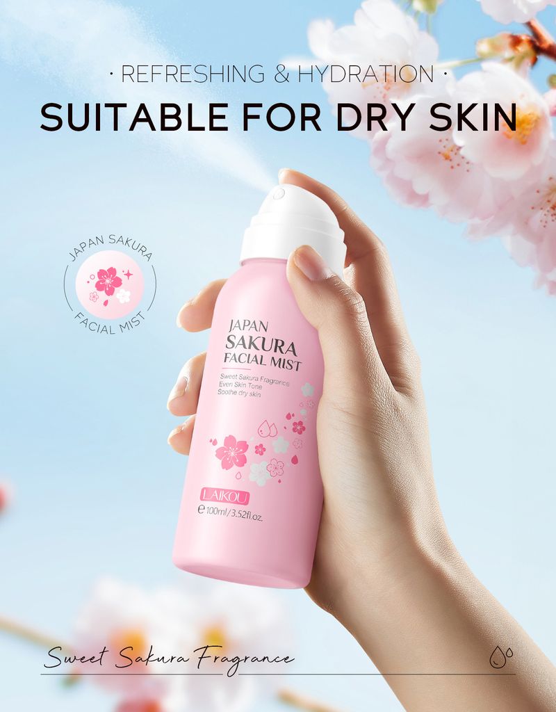 Laico Sakura Spray 100ml Hydraterende en Hydraterende Huidtoner Een Stuk Verzending_voghion.com