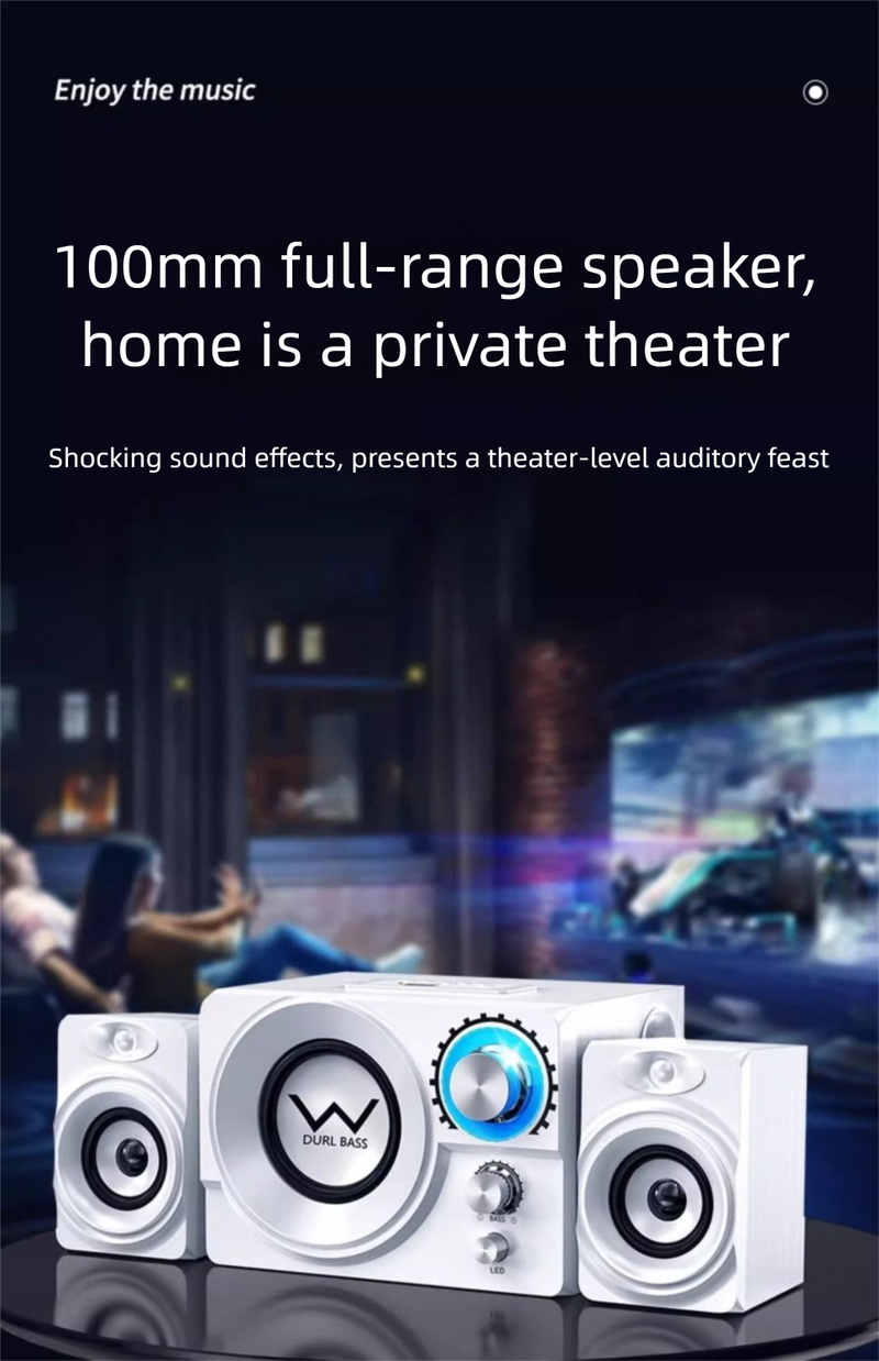 Krachtige zware bas USB Bluetooth Kleine luidspreker Audio Computer Desktop Thuis Notebook Multimedia_voghion.com