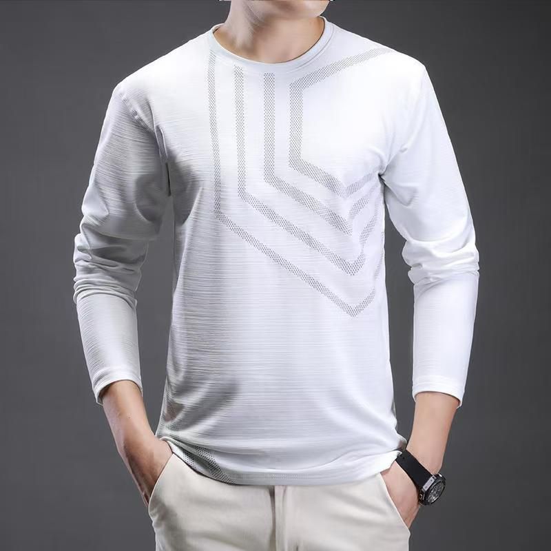 Long sleeved T-shirt for leisure, sports, fitness, high elasticity, quick drying top_voghion.com