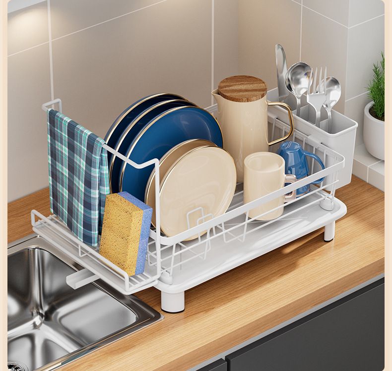 Dish Rack Multi-functional Dish Storage Box Table Top Dish Rack Sponge Rack Kitchen Storage Rack_voghion.com