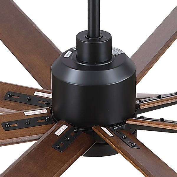84' Black Lowe Profile Ceiling Fan With Light_voghion.com