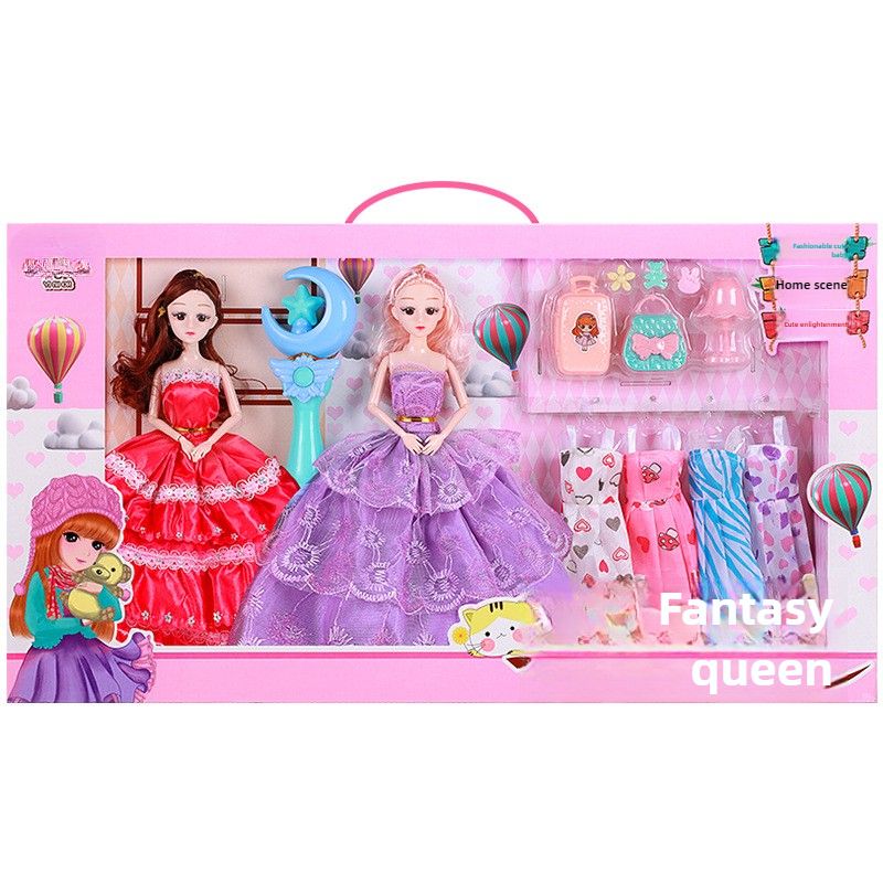 Set regalo con bambola Barb, ideale per bambine, per la casa dei giochi, per istituti scolastici, per asili, piccoli regali, giocattoli per bambini_voghion.com