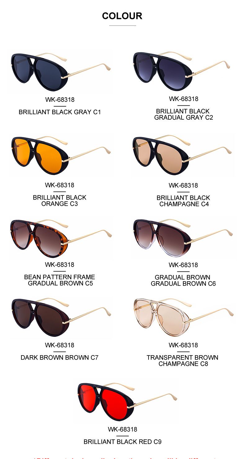 2025 New Aviator Sunglasses - European & American High-End Retro Punk Style Sun Protection Shades, Trendy Eyewear_voghion.com