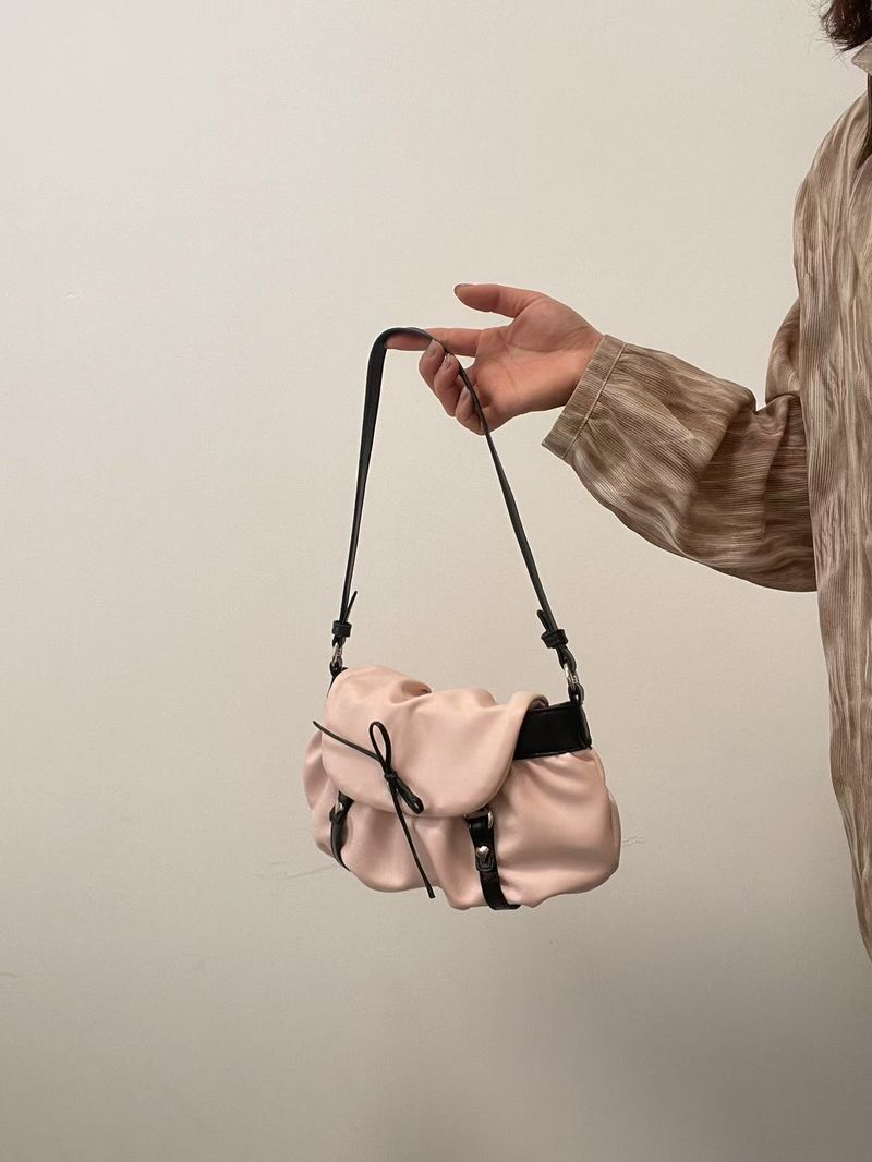 Women's 2025 New Niche Design Crossbody Bag Shoulder Cloudy Bag Pink Armpit Bag Fashion Versatile Casual Daily_voghion.com