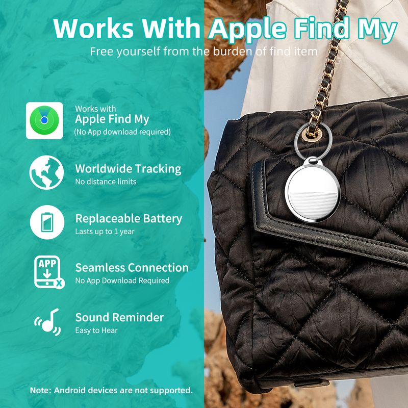 Tracker compatible AirTag – Localisateur d'appareils iOS, animaux, clés et bagages_voghion.com