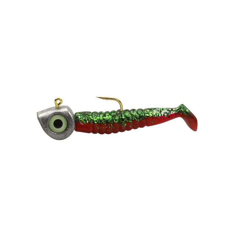 Luminous Root Lure Micro Lead Head Hook Set Bass Mandarin Fish Sea Fishing Wave T Tail Small Soft Worm 3cm_voghion.com