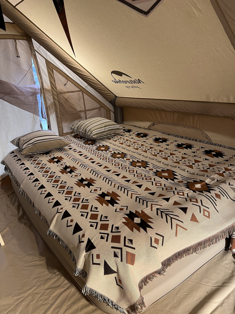 Vanlife Ethno-Stil Zelt-Innenkissen, aufblasbares Bett, Sofa, Decke, Strand, Picknick-Teppich_voghion.com