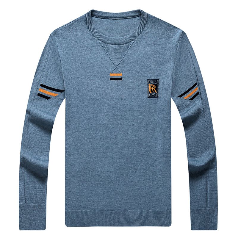 Middle aged undergarment knitted for spring and autumn, dad's men's casual sweater_voghion.com