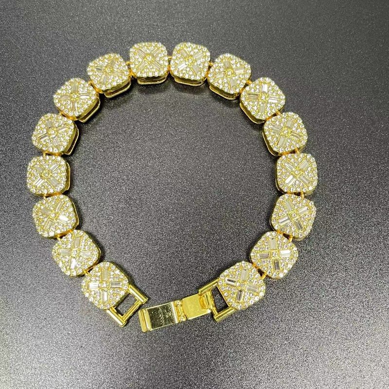 Neu Nische Hip-Hop Unisex Kreuz X Glas 10mm kubanische Kette Armband HipHop Trendsetter_voghion.com