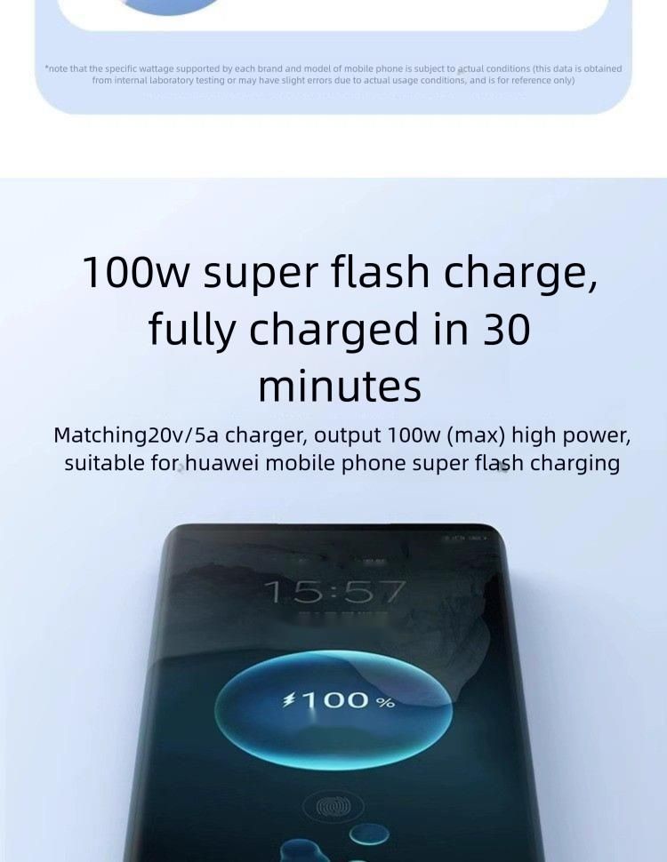 Compatible With Huawei Iphone Xiaomi Phones 3-in-1 100W Super Fast Charging One-to-Three Data Cable Car Charger_voghion.com