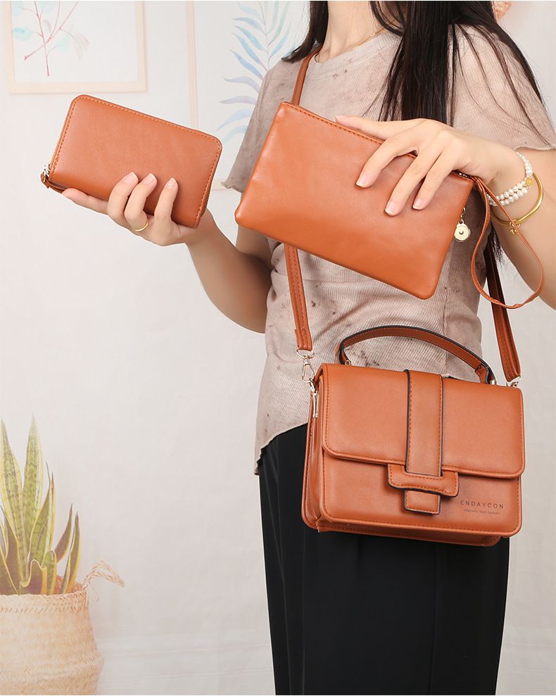Borse da donna, borsa per mamma e bambino, tre pezzi, borsa da donna, tracolla singola, borsa grande, porta cellulare, porta monete_voghion.com