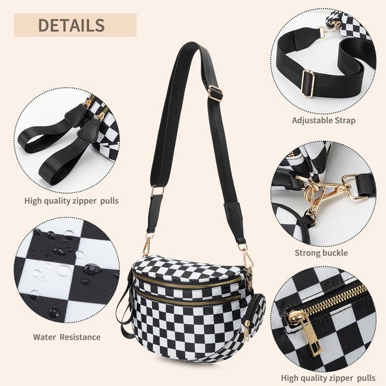 Bolso bandolera multifuncional de gran capacidad para mujer_voghion.com