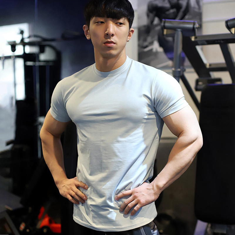 Muscle-Fit Performance Tee - Maglietta ad asciugatura rapida in 100% clorofibra per palestra e strada (taglio aderente, traspirante, colori unisex)_voghion.com