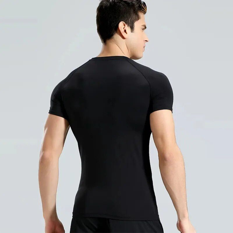 Nouveau T-shirt de Compression Rashgard Fiess manches longues en cours d'exécution hommes T-shirt de gymnastique maillot de Football vêtements de sport sport serré_voghion.com