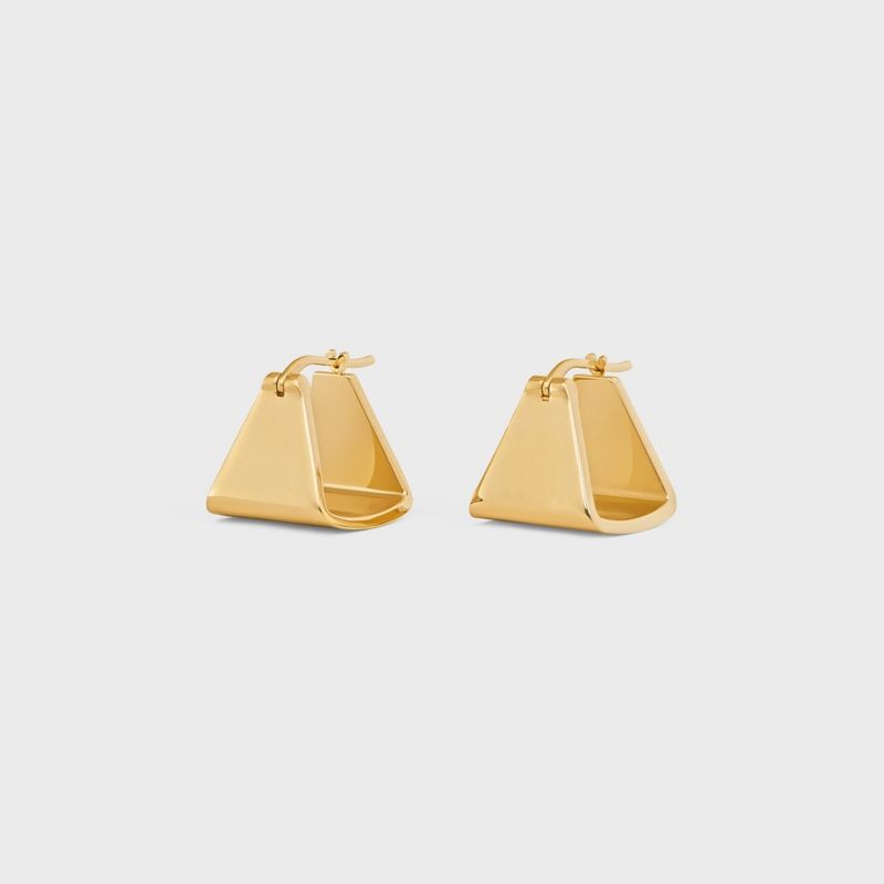 Damenschmuck Minimalistische geometrische Pyramiden-Creolen in Gold und Silber, leichtes Hohldesign für die Persönlichkeit des Alltags, einzigartige Ohrringe_voghion.com