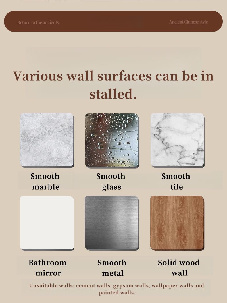 Waschbeckenständer mit Spiegel, Saugnapf und Ablagefach aus Walnussholz – ideal als Organizer ohne Bohren._voghion.com