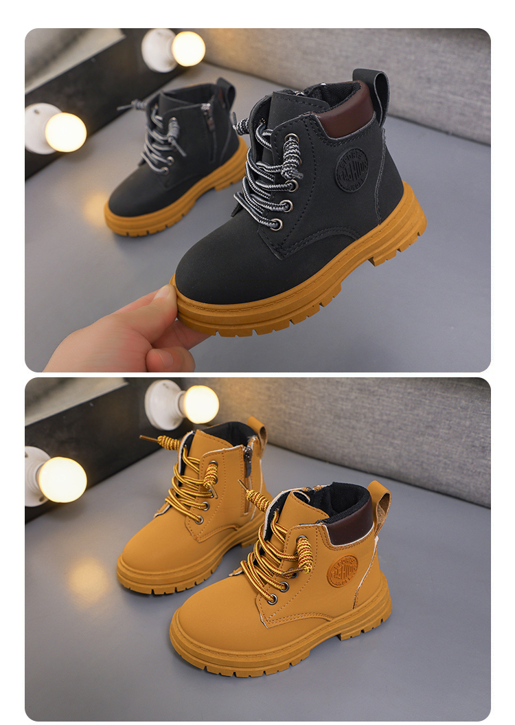 Jongens lente en herfst baby enkele laars nieuwe hoge korte laarzen kinder Martin laarzen meisjes Koreaanse mode casual_voghion.com