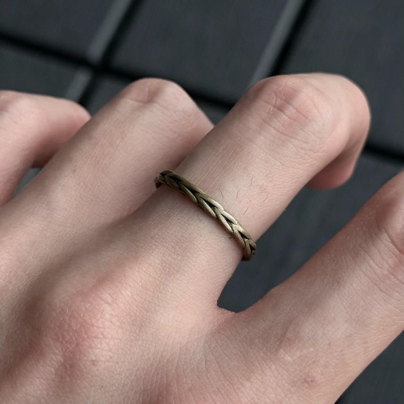 Nuevo anillo unisex de pareja con espiga de trigo, muy vendido, con diseño abierto de nicho, ligero y sencillo de lujo._voghion.com