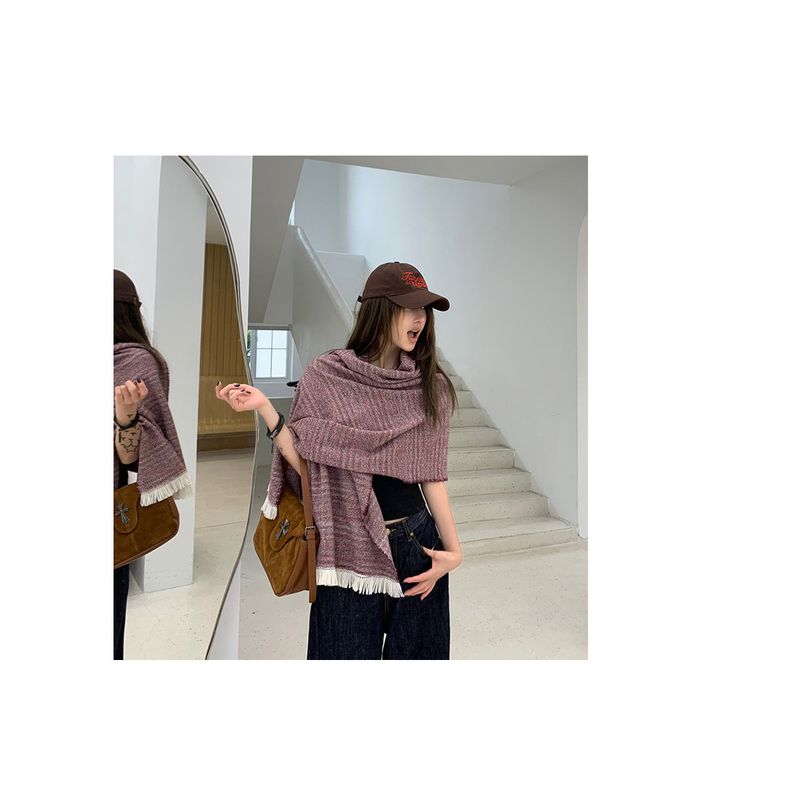 New Fringe Scarf Women's Multifunctional Thickened Style_voghion.com