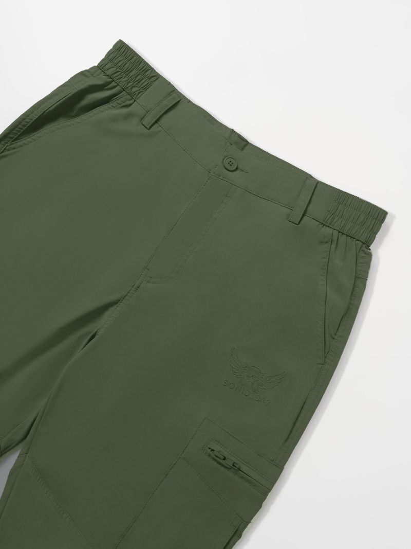 Men's Multi Functional Pocket Tactical Outdoor Activity Waist Drawstring Loose Casual Overalls_voghion.com