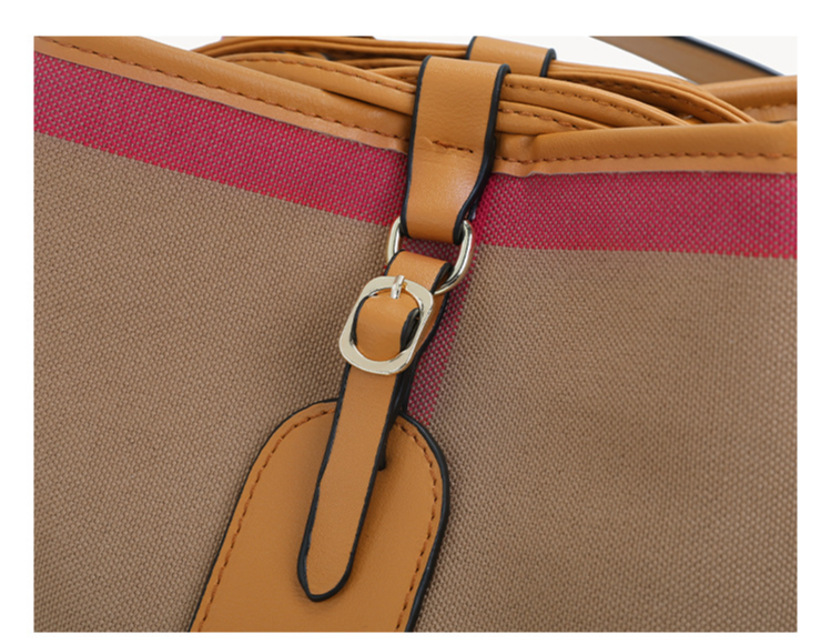 2023 Nieuwe high-end netto rode canvas geruite emmertas Damestas Buitenlandse stijl Messenger bag met enkele schouder_voghion.com