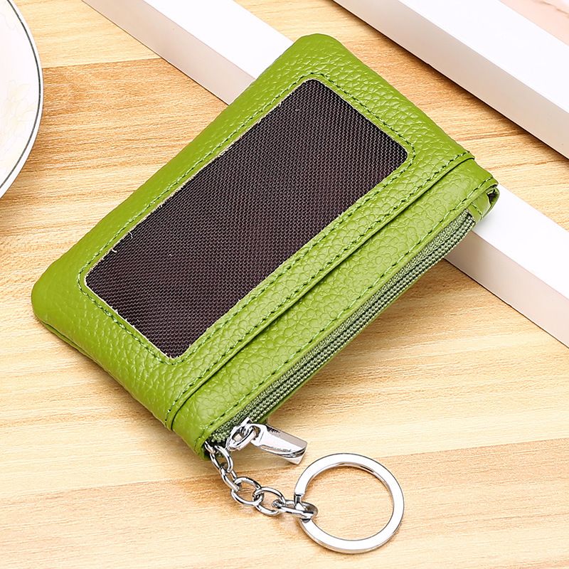 Erste Schicht Rindsleder Damen Bus Karte Echtleder Tasche Halter ID Geldbörse_voghion.com