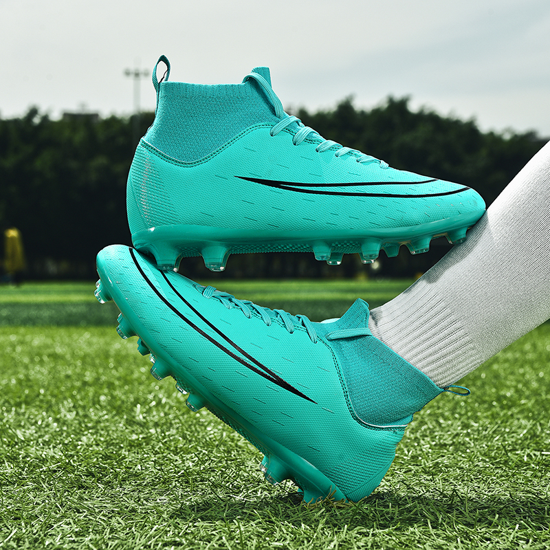 2023 neue Fußball Schuhe Männer High-top Fußball Stiefel Professionelle TF/FG Kinder Atmungsaktive Sneaker Outdoor-Gras Ausbildung_voghion.com