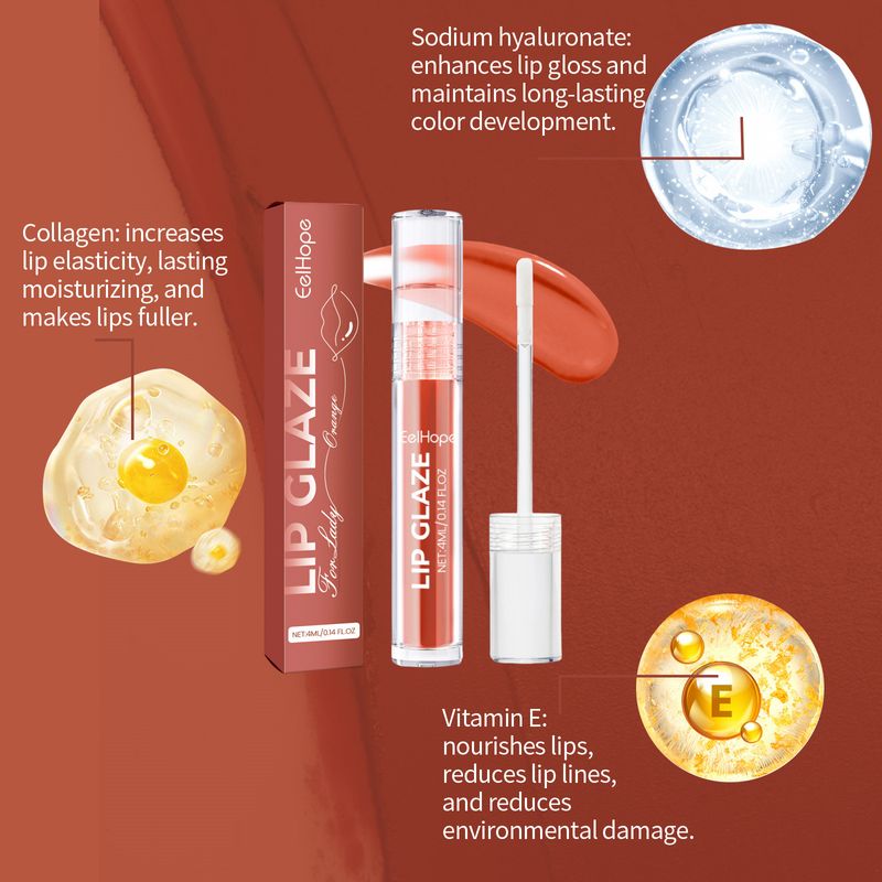 Eelhope Color Uzun Süreli Solmayan Transfer Olmayan Taşınabilir Nemlendirici Dudak Parlatıcısı_voghion.com