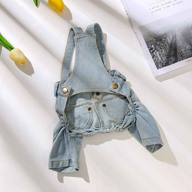 Cat And Dog New Style Teddy Bichon Princess Spring Summer Pet Denim Dress_voghion.com