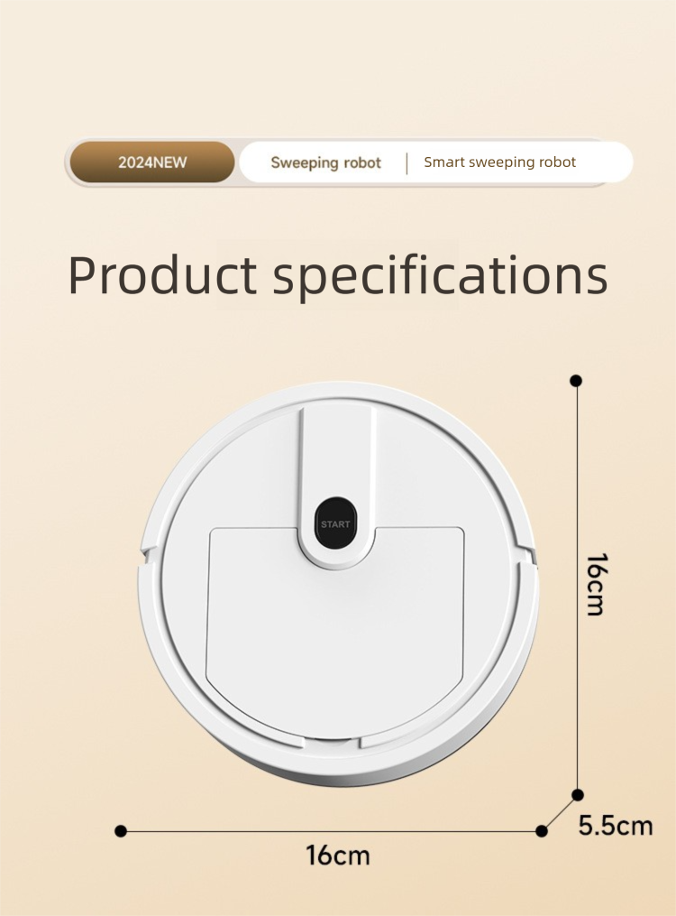 Robot aspirateur intelligent entièrement automatique pour la maison, mini machine de nettoyage, chargement USB, cadeau_voghion.com