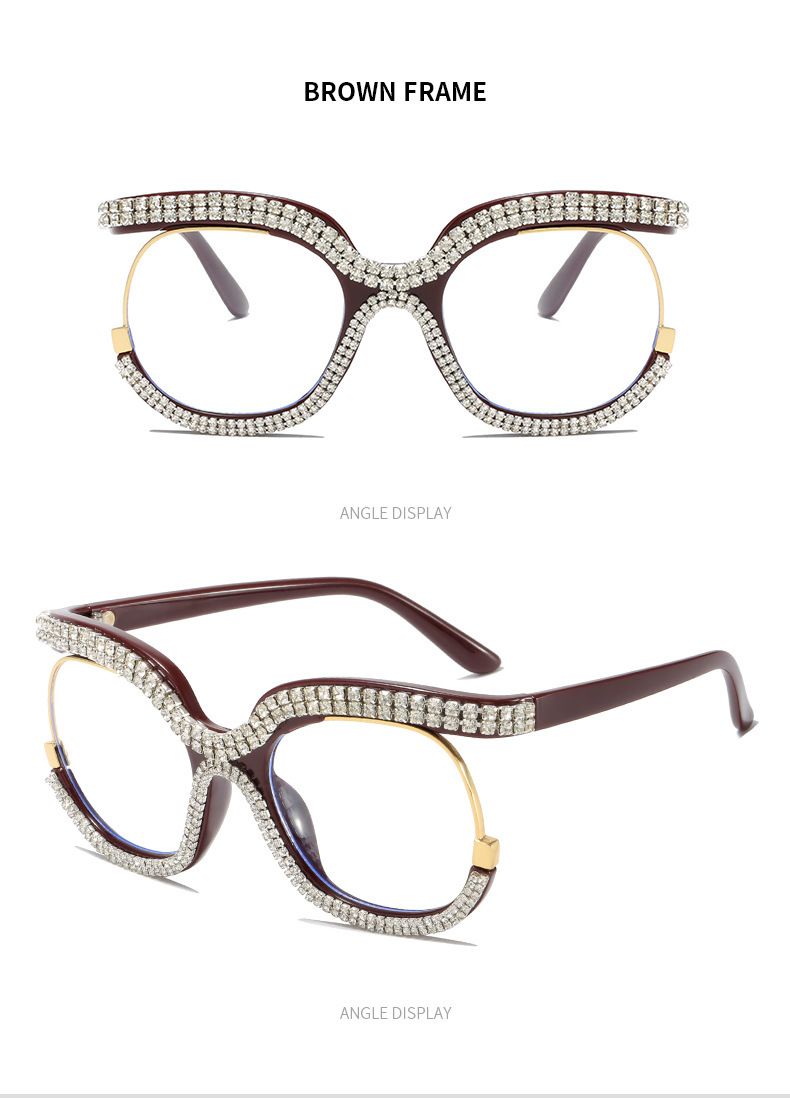 9051D moodsed sinise valguse vastased kaherealised teemantraamiga naiste prillid_voghion.com