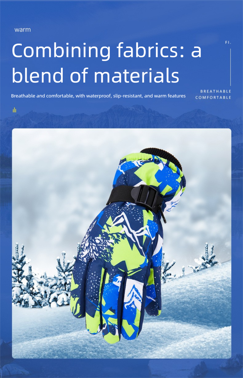 Premium Neue Erwachsene Winter Warme Ski Mode Graffiti Fleece Gefüttert Verdickte Unisex Fahrradhandschuhe_voghion.com