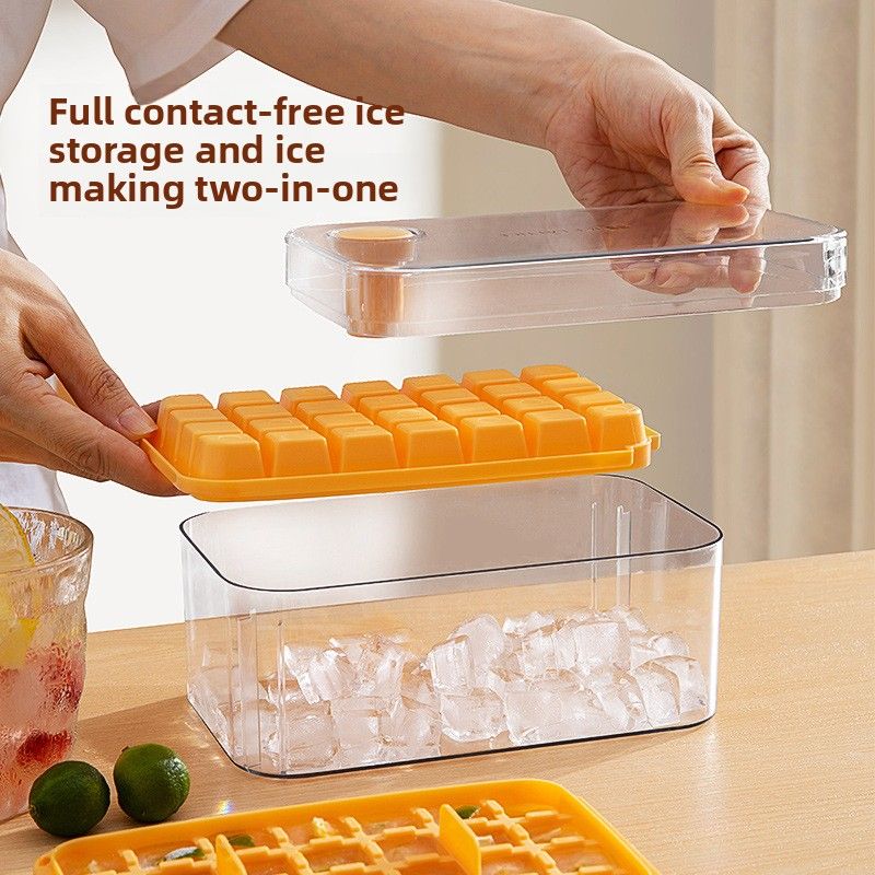 84 Grid Press-type Ice Grid Creative Light Luxury Summer Essential Large-capacity One-press Ice Household Ice Storage Ice Making Mold_voghion.com