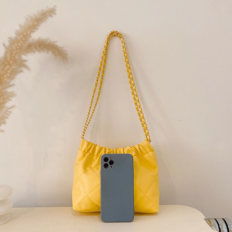 Elegancka pikowana torebka na ramię dla kobiet – elegancka torebka typu crossbody z paskiem na łańcuszku, miękka skóra syntetyczna, mała torebka do codziennego użytku_voghion.com