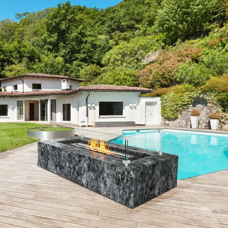 Wind For Squ Firepits Tempered 6.5 Wind Pit Inch 7.5 0.31 Thick Table Clear X Fire X Square Guard 23.5 Guard Inch Gas For Fire_voghion.com