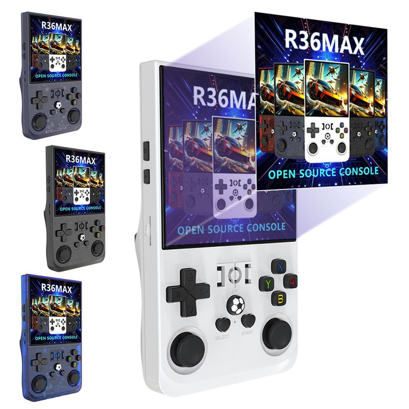 Console di gioco portatile R36MAX Mini Retro, sistema Linux Open Source, schermo HD IPS da 4,0 pollici, risoluzione 18000+/22000+ integrata_voghion.com
