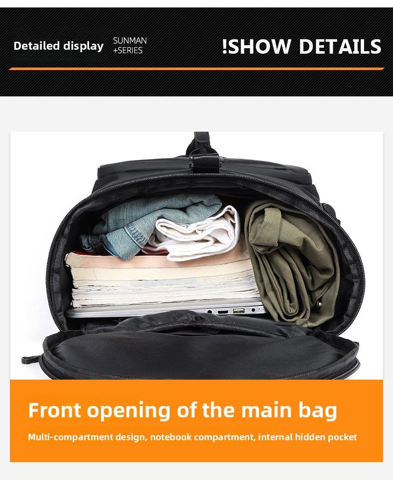 Men's Backpack Outdoor Cycling Multifunctional Travel Business Trip Fitness Large Capacity Sports Hiking Bag_voghion.com
