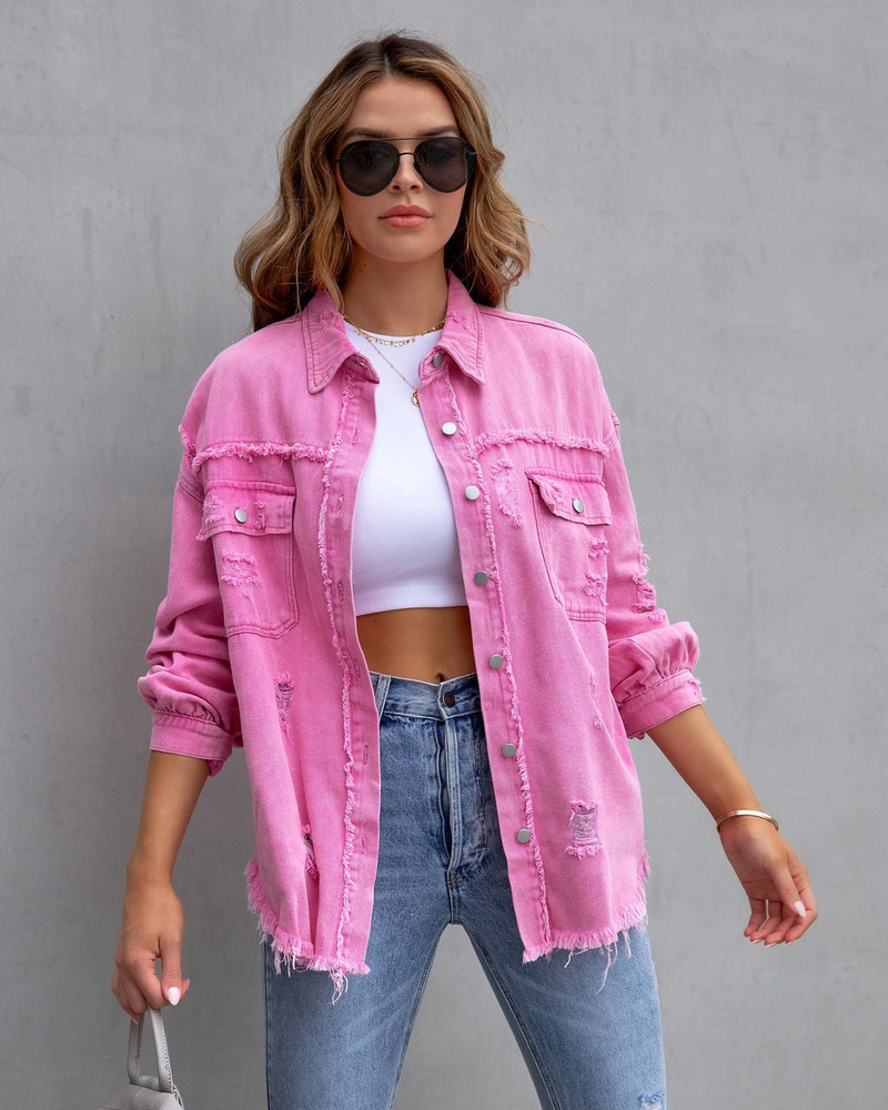 Lusumily Nueva Camisa Vaquera Estilo Primavera Otoño para Mujer Abrigo de Jean Casual para Mujer Ropa de Abrigo para Vacaciones Abrigo de Dama Estudiante_voghion.com