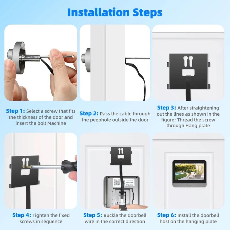3MP Smart Life Tuya 1080P WiFi Doorbell Eye Peephole Camera 5000mAh Battery PIR Motion Detector IR Alexa Google Digital_voghion.com