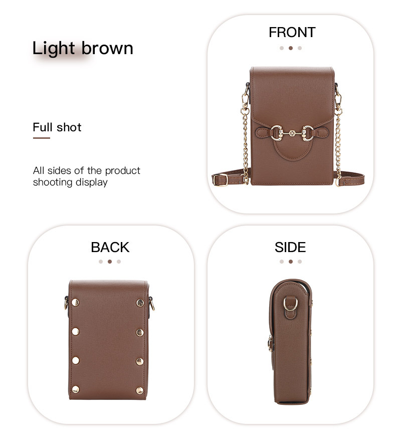 Boiseen nuevo bolso para teléfono móvil de mujer de color sólido con hebilla de caballo de gran capacidad bolso de hombro tipo bandolera para mujer cartera al por mayor_voghion.com