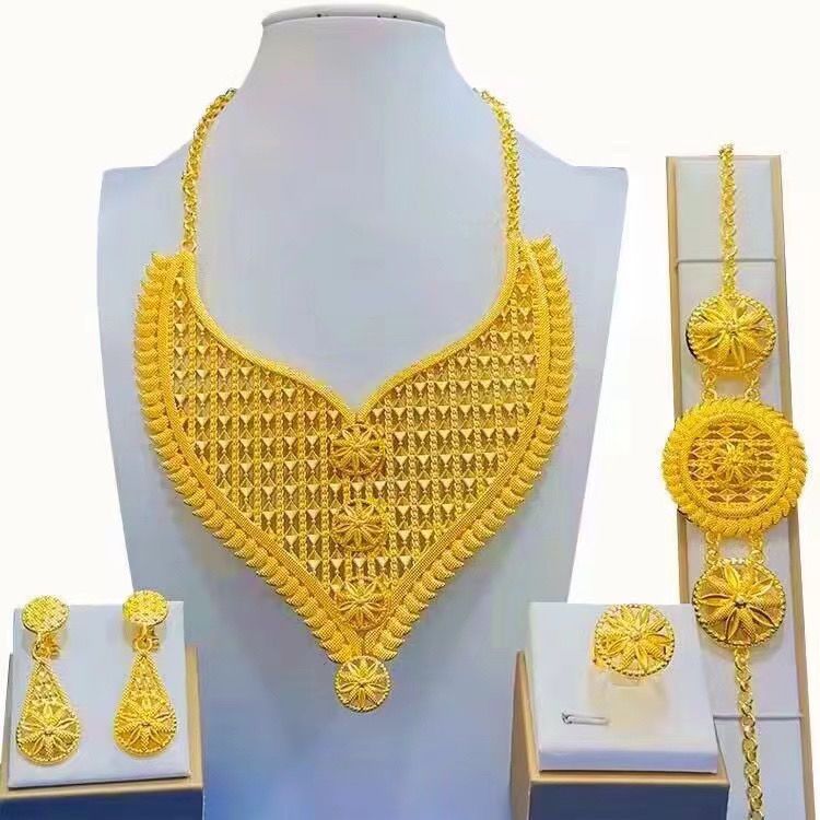 2024 m. „Overea Charm“ moteriškas vandens deimantų vėrinys, auskarai, žiedas, apyrankė, keturių dalių papuošalų rinkinys, „Dre“_voghion.com