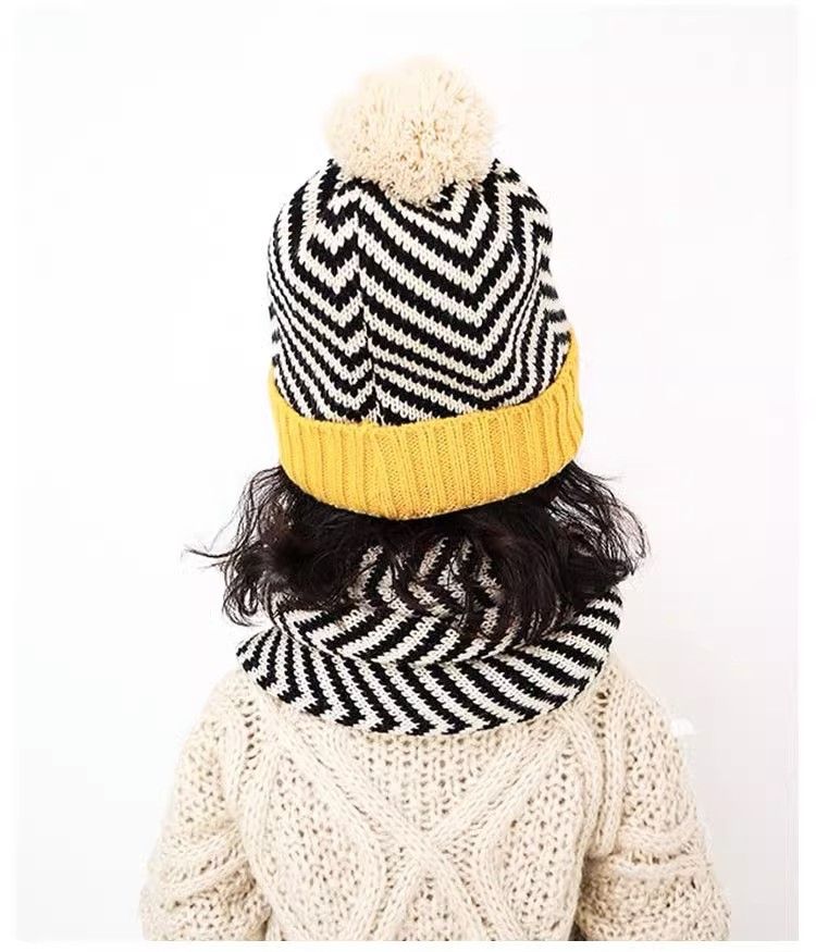 Kids'scarf, hat & glove sets Baby hat scarf two-piece winter ear protection baby knit suit for autumn and winter warmth_voghion.com