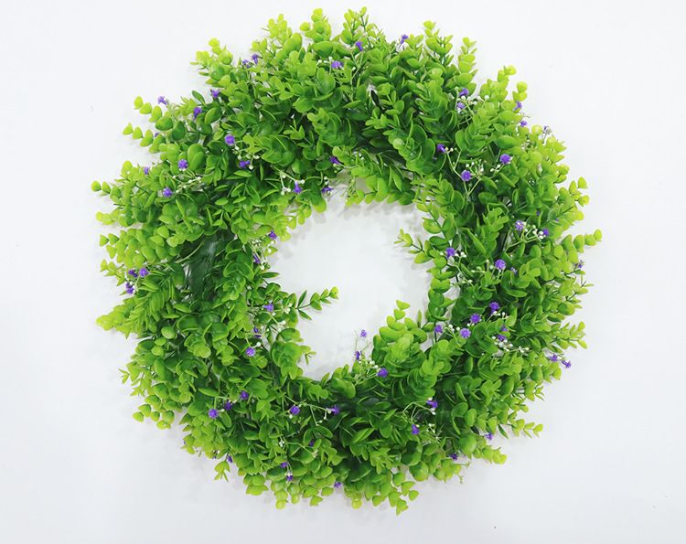 Simulatiekrans Nordic Stijl Krans Kunstbloem Bruiloft Decoratie Krans Huis Woonkamer Muur Groene Plant Kunstbloem Bruiloft_voghion.com