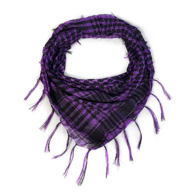 Foulard arabo quadrato a rete in seta con mille uccelli, per attività all'aperto, per appassionati militari, con nappa tattica, per il deserto_voghion.com