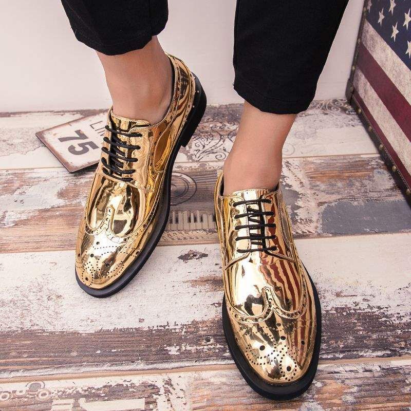 TerraStride Boots Blue Enchantress Xiaolang Same Style Spirited Young Man Puntige Leren Schoenen Heren Casual Brogue_voghion.com