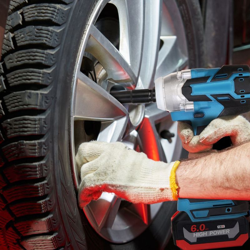 3-In-1 Cordless Electric Impact Wrench Drill Screwdriver With Brushless Motor Max 3450RPM Variable Speed 2Pcs 6.0Ah Batteries 3 Sockets 3 Screwdriver Bits 3 Drill Bits_voghion.com