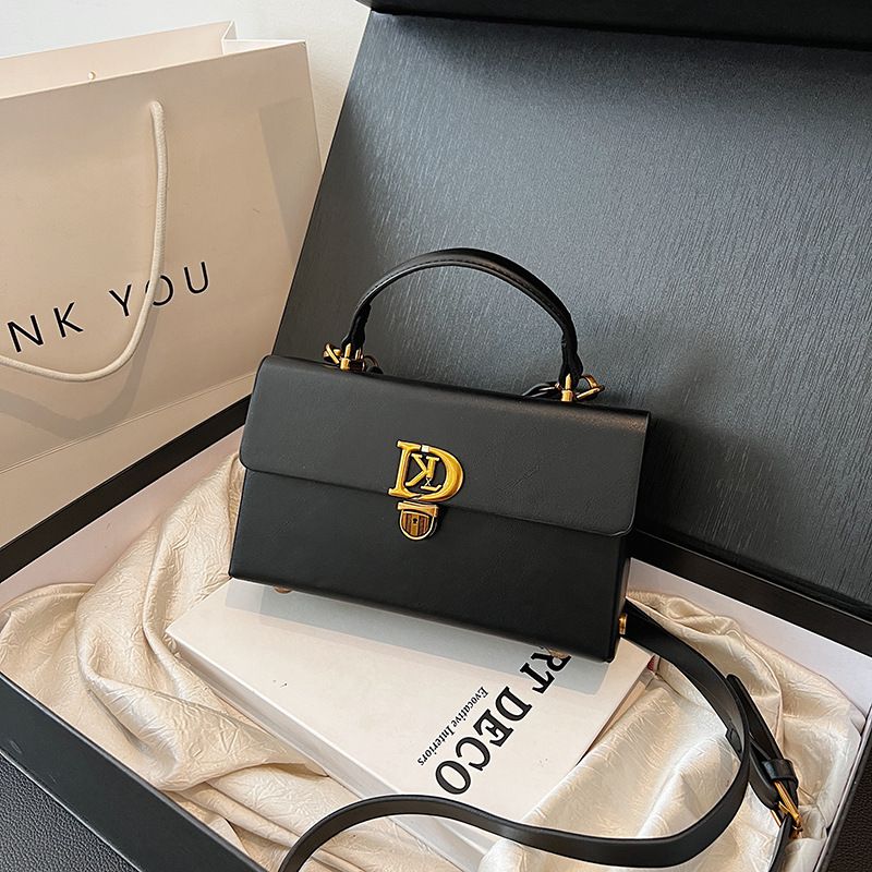 Borsa a tracolla piccola quadrata con lucchetto, nuova moda 2025, di alta qualità, per donne, di marca Nicchia._voghion.com