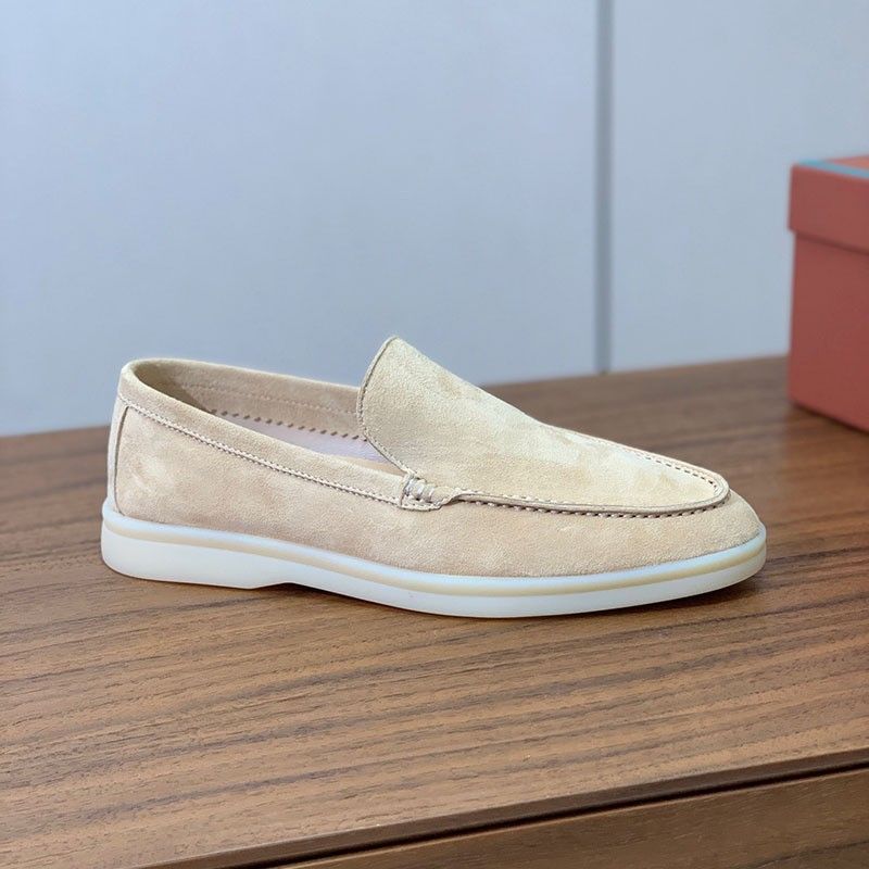 25 New Loafers Couple Shoes Flat Slip-On Lazy Suede Oxford Soft Sole Moccasins_voghion.com