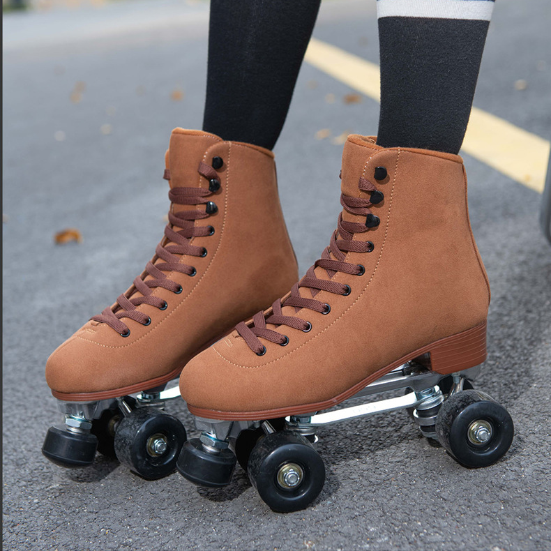 Double row youth fashion comfortable skates PU wheel metal bracket_voghion.com